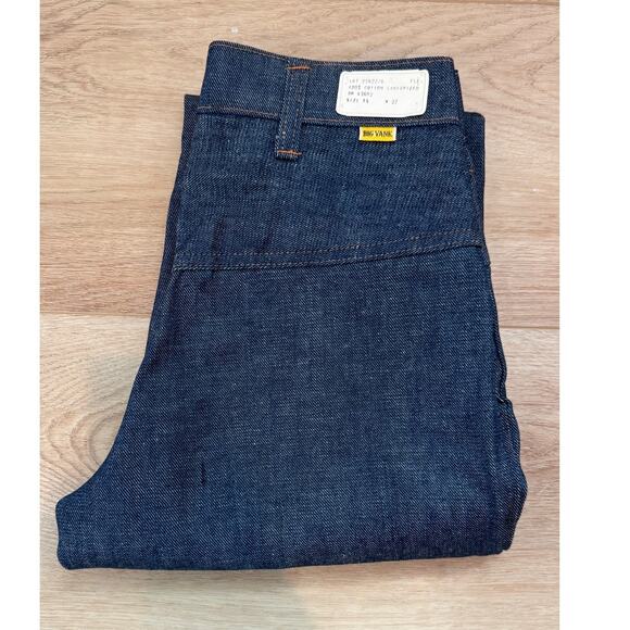 Rare Deadstock Vintage Big Yank Sanforized Dark Denim Jeans – 1960s/70s - Picture 11 of 15